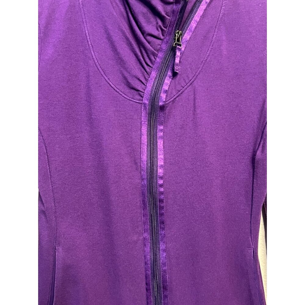 New Balance Purple Womens Medium Zip-Up Jacket With Asymmetrical Collar - Picture 2 of 16